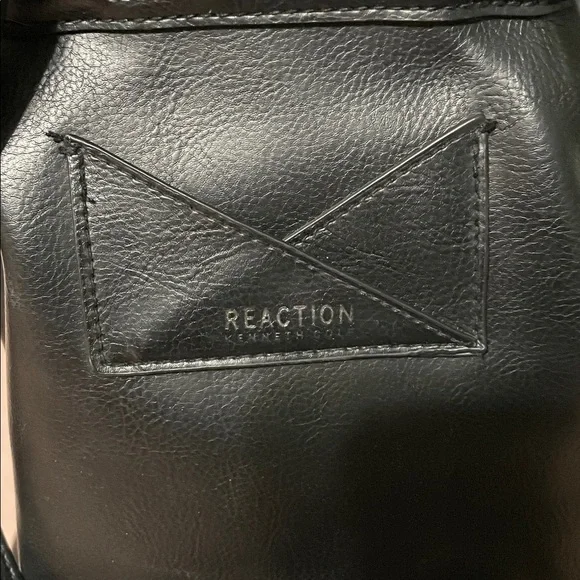 Reaction Kenneth Cole NWOT Black Vegan Leather Pebble Backpack Purse - Picture 4 of 10